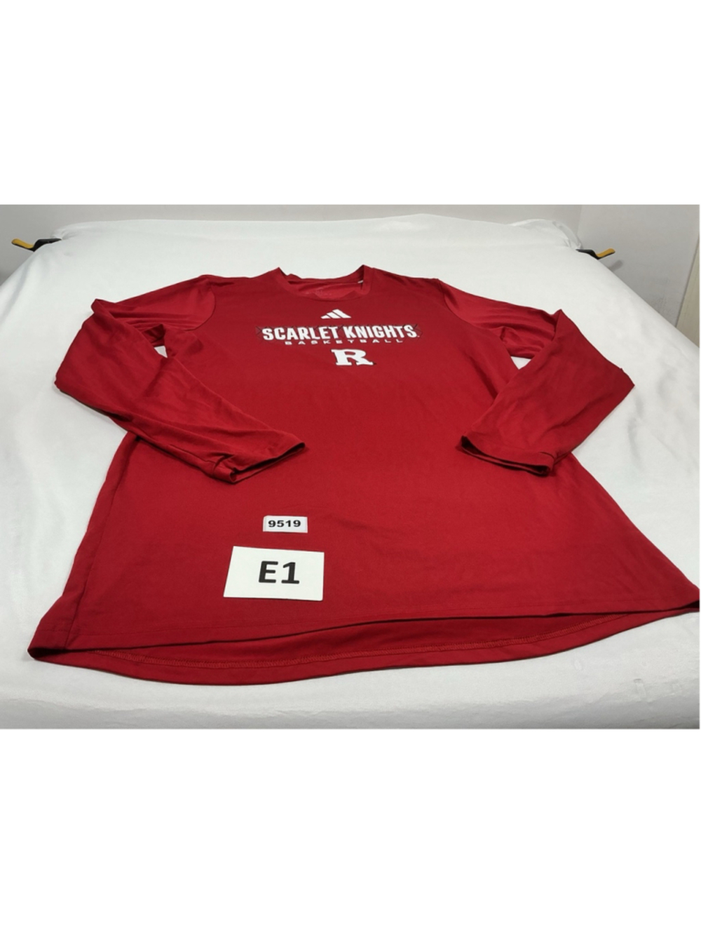 Mens Adidas Rutgers Scarlet Knights Basketball Pullover Shirt XL Red